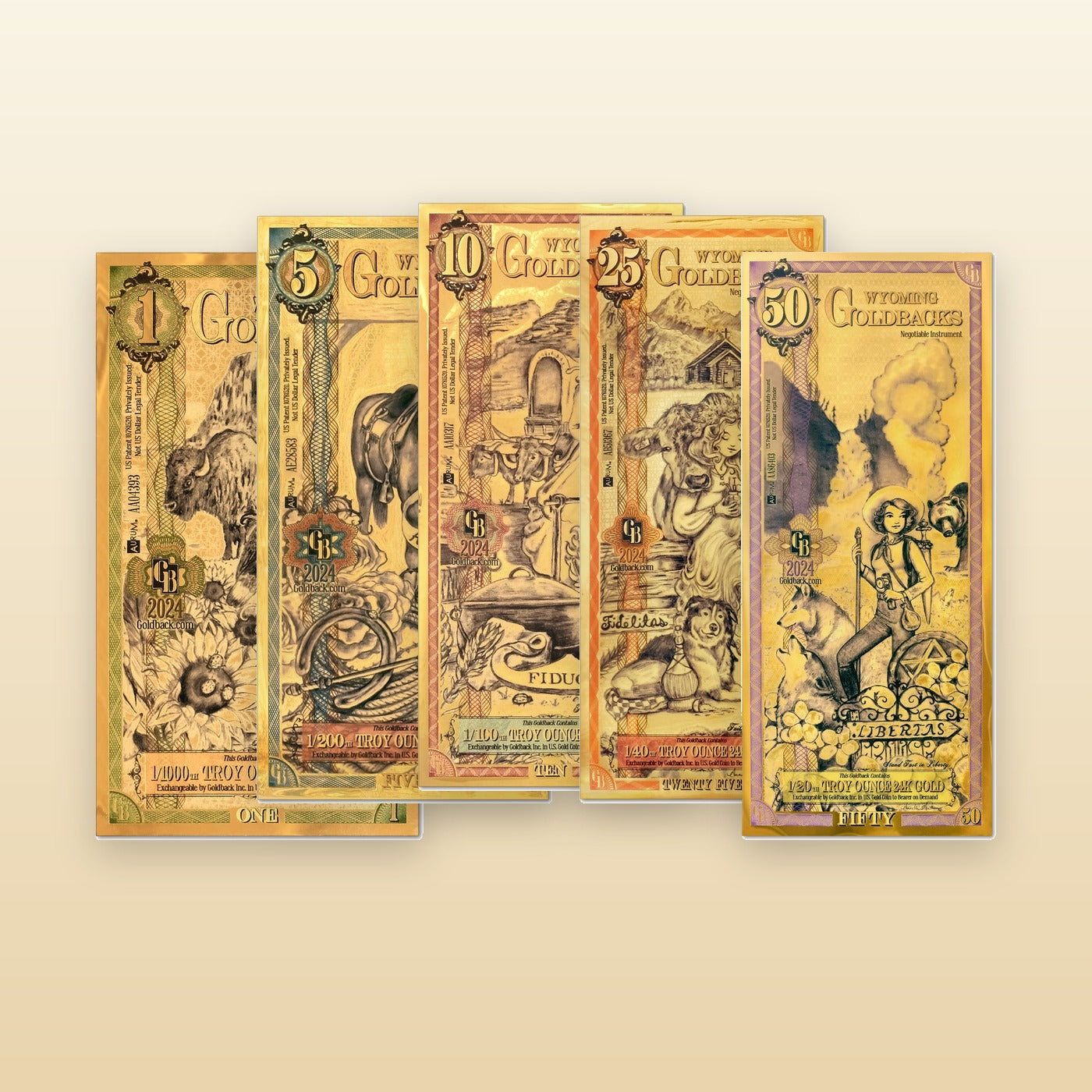Buy Wyoming Goldback Notes | .9999 Fine 24k Gold | GoldATM
