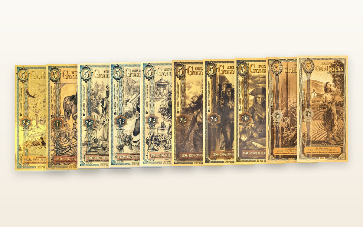 Set de 5 Goldback de todos los estados