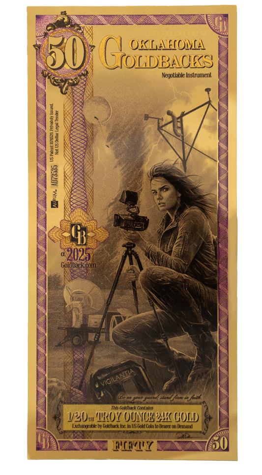 Oklahoma 1/20th Troy OZ 24KT Gold (50) 2024