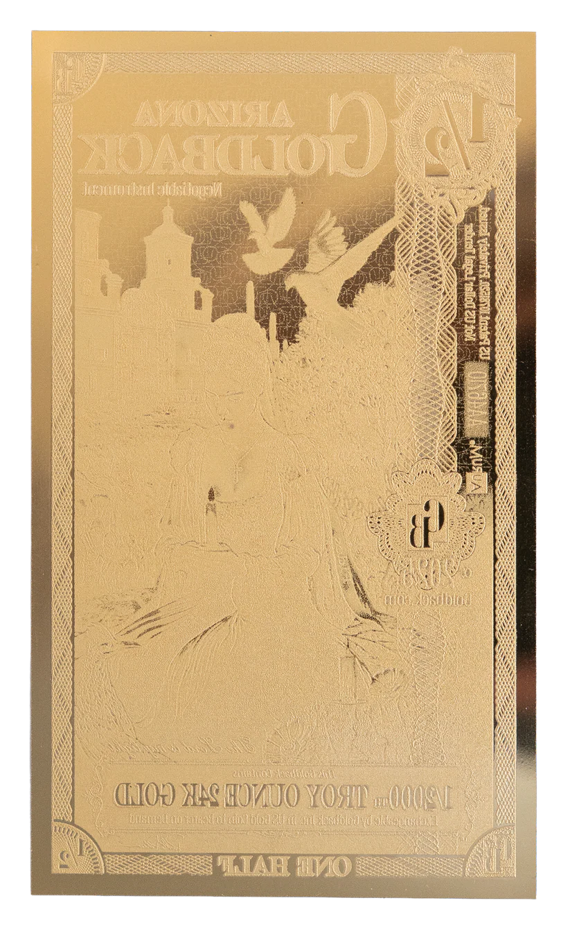 Arizona 1/2000th Troy OZ 24KT Gold (1/2)