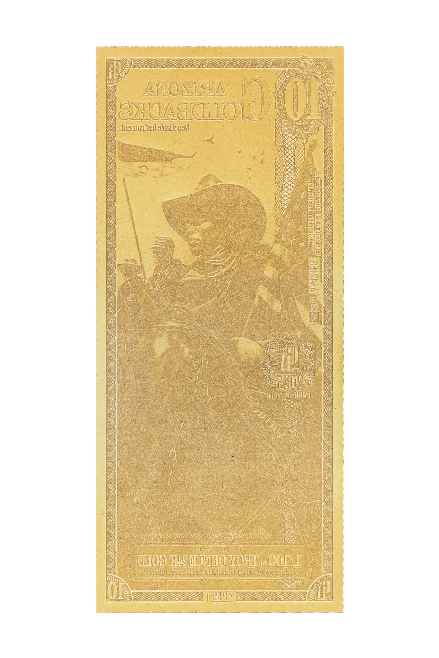 10 Arizona Goldback Gold Note
