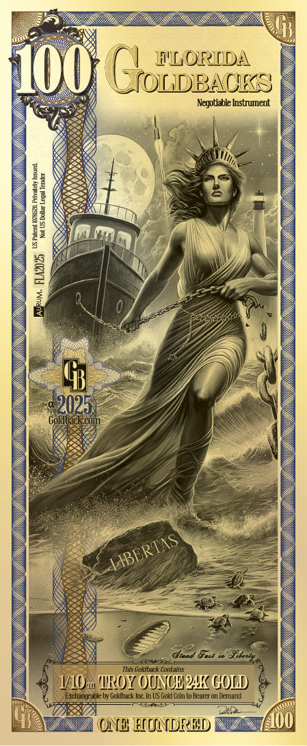Florida 1/10th Troy OZ 24KT Gold (100) 2025