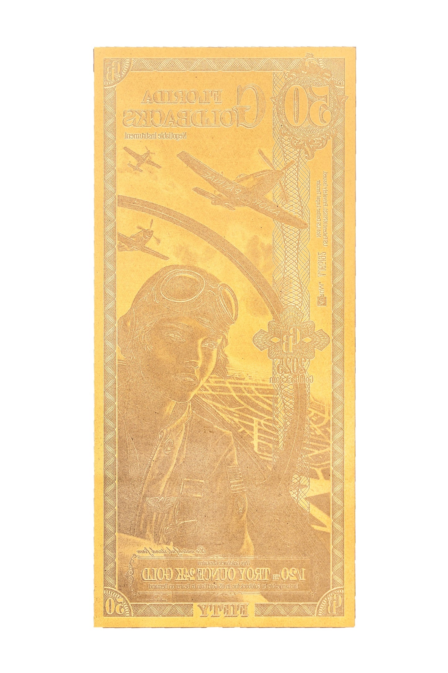 50 Florida Goldback Gold Note — .9999 Fine 24k Gold Goldback
