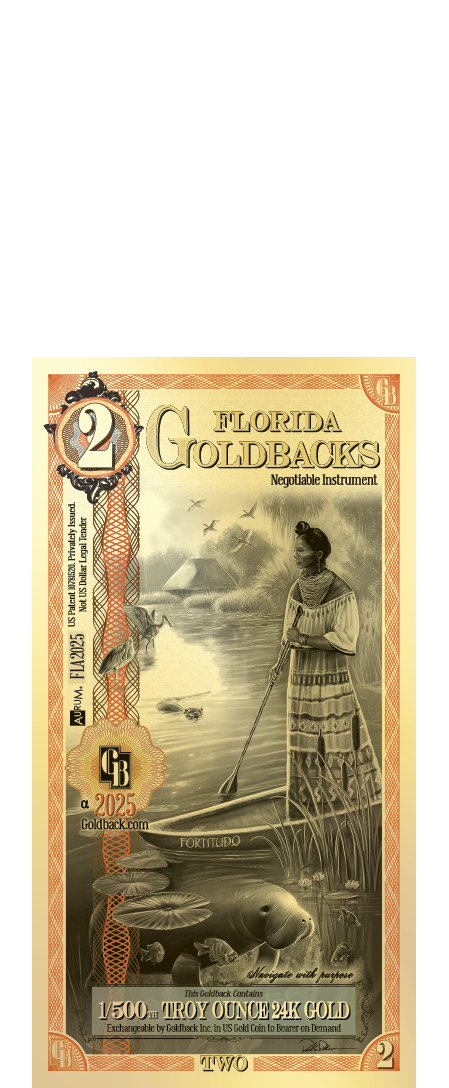 Florida 1/500th Troy OZ 24KT Gold (2) 2025