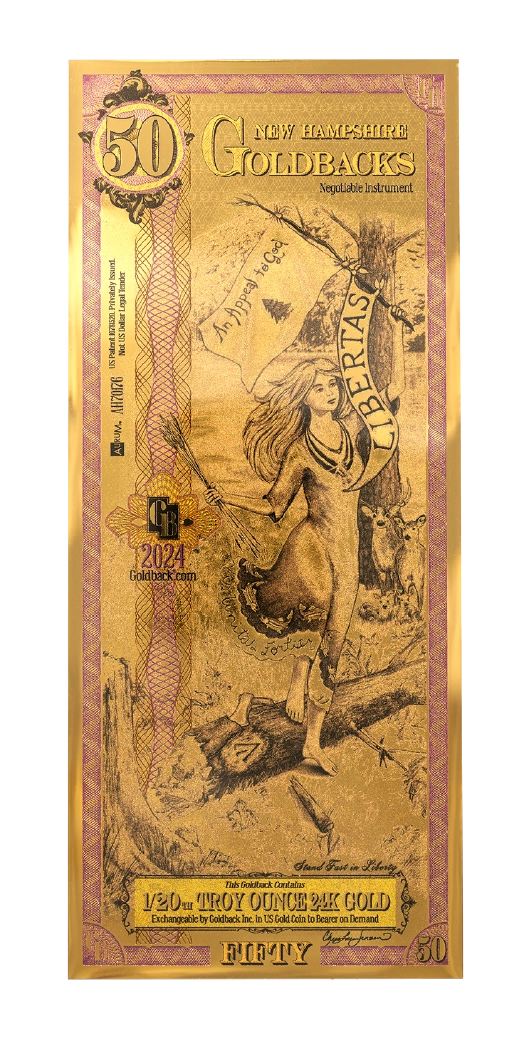 New Hampshire 1/20 Troy OZ oro de 24 quilates (50)
