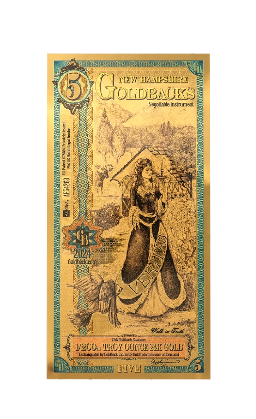 New Hampshire 1/200th Troy OZ 24KT Gold (5) 2024
