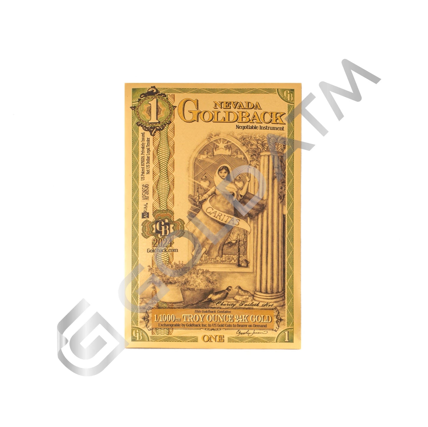 Nevada 1/1000 Troy OZ Oro de 24 quilates (1)