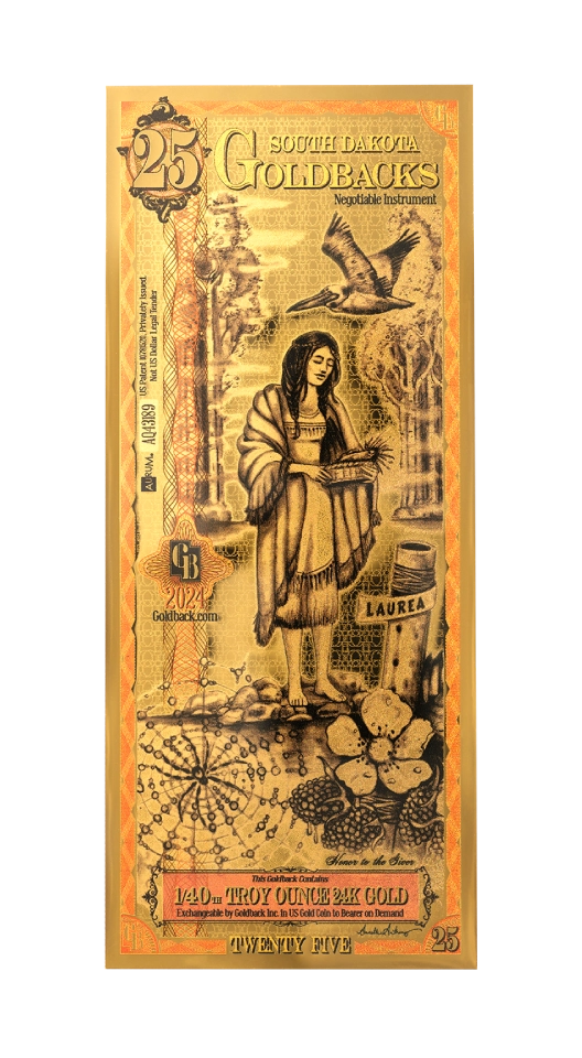 South Dakota 1/40th Troy OZ 24KT Gold (25) 2024