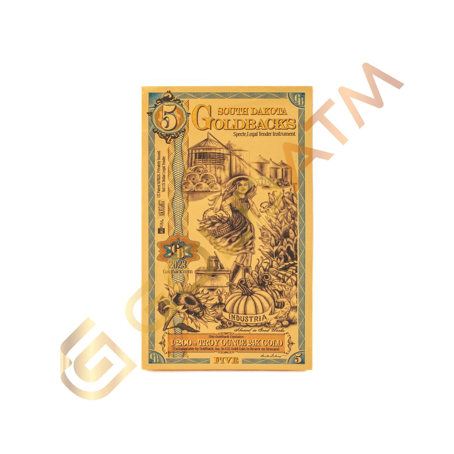 Dakota del Sur 1/200 Troy OZ Oro 24KT (5)