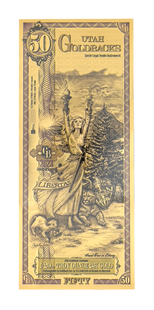 Utah 1/20th Troy OZ 24KT Gold (50) 2023