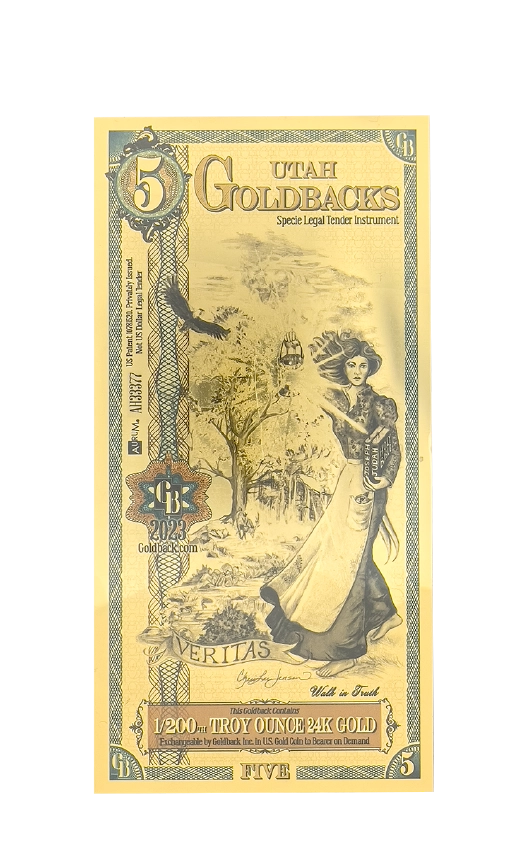 Utah 1/200th Troy OZ 24KT Gold (5) 2023