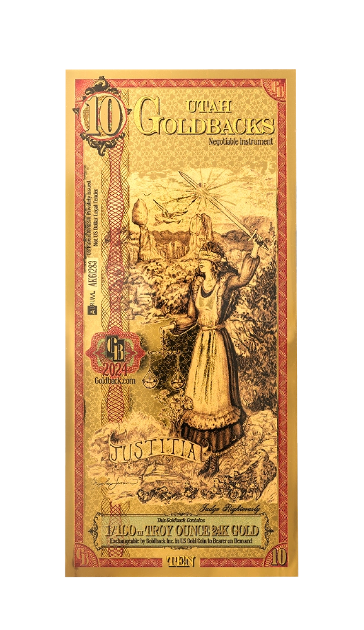 Utah 1/100 Troy OZ oro de 24 quilates (10)