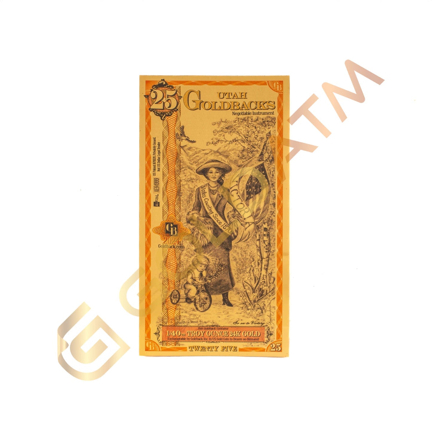 Utah 1/40 Troy OZ oro de 24 quilates (25)