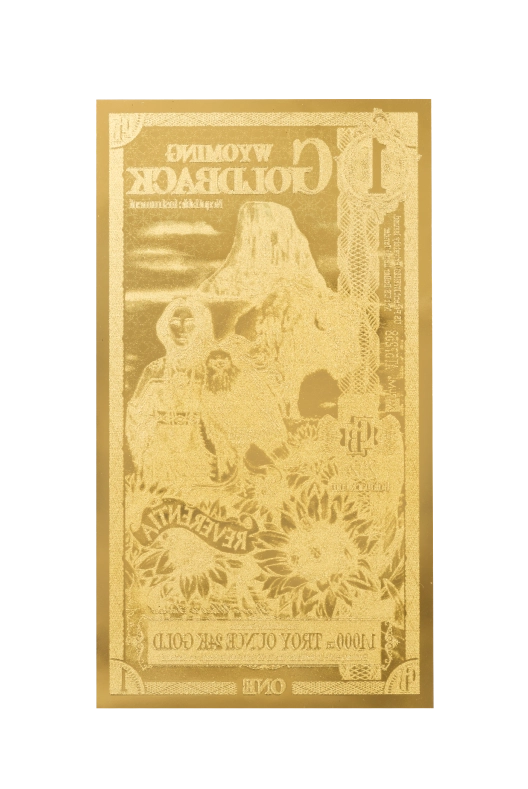 Wyoming 1/1000. Troy OZ oro de 24 quilates (1)
