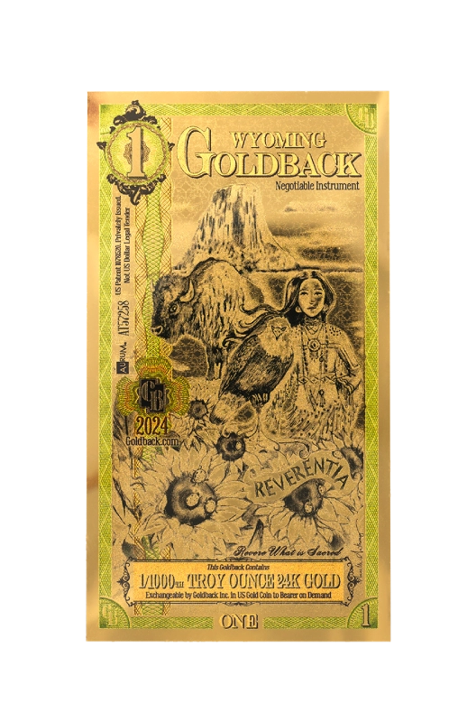 Wyoming 1/1000th Troy OZ 24KT Gold (1) 2024