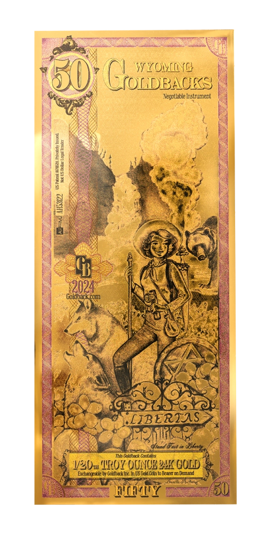 Wyoming 1/20th Troy OZ 24KT Gold (50) 2024