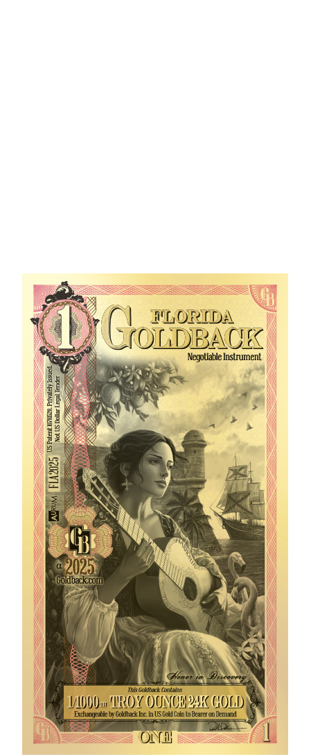 Florida 1/1000th Troy OZ 24KT Gold (1) 2025