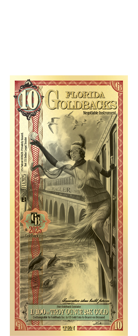 Florida 1/100th Troy OZ 24KT Gold (10) 2025