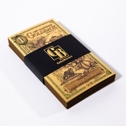 New Hampshire 1/1000th Troy Oz 24kt Gold 2024 - 100 Count Note Bundle