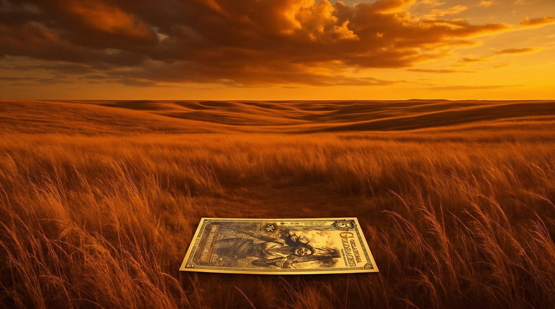 Oklahoma Goldback series — tallgrass prairie at golden hour