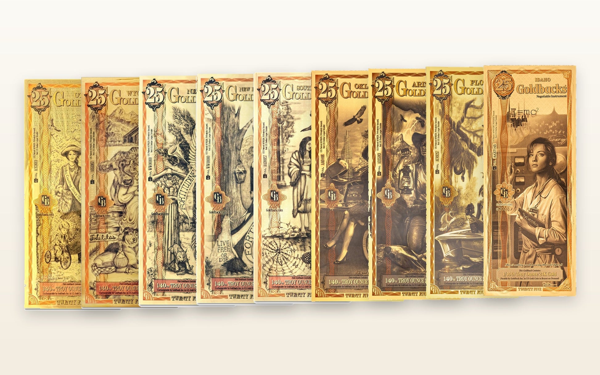 25 Goldback — All States Set