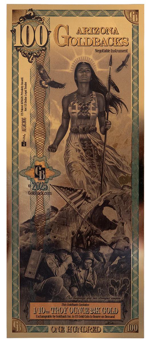 Arizona 1/10th Troy OZ 24KT Gold (100)