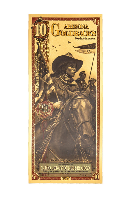 10 Arizona Goldback Gold Note