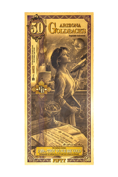 50 Arizona Goldback Gold Note