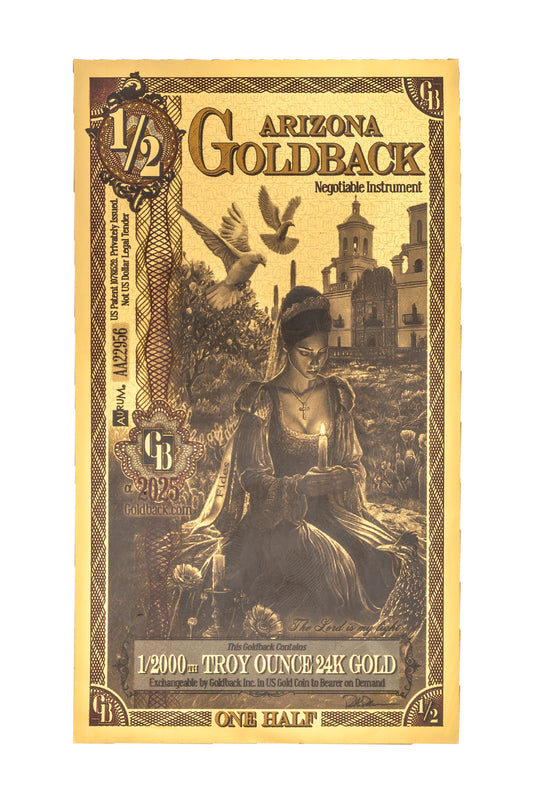 ½ Arizona Goldback Gold Note