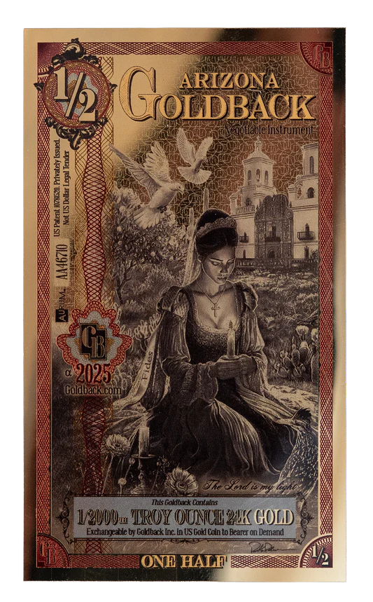 Arizona 1/2000th Troy OZ 24KT Gold (1/2)