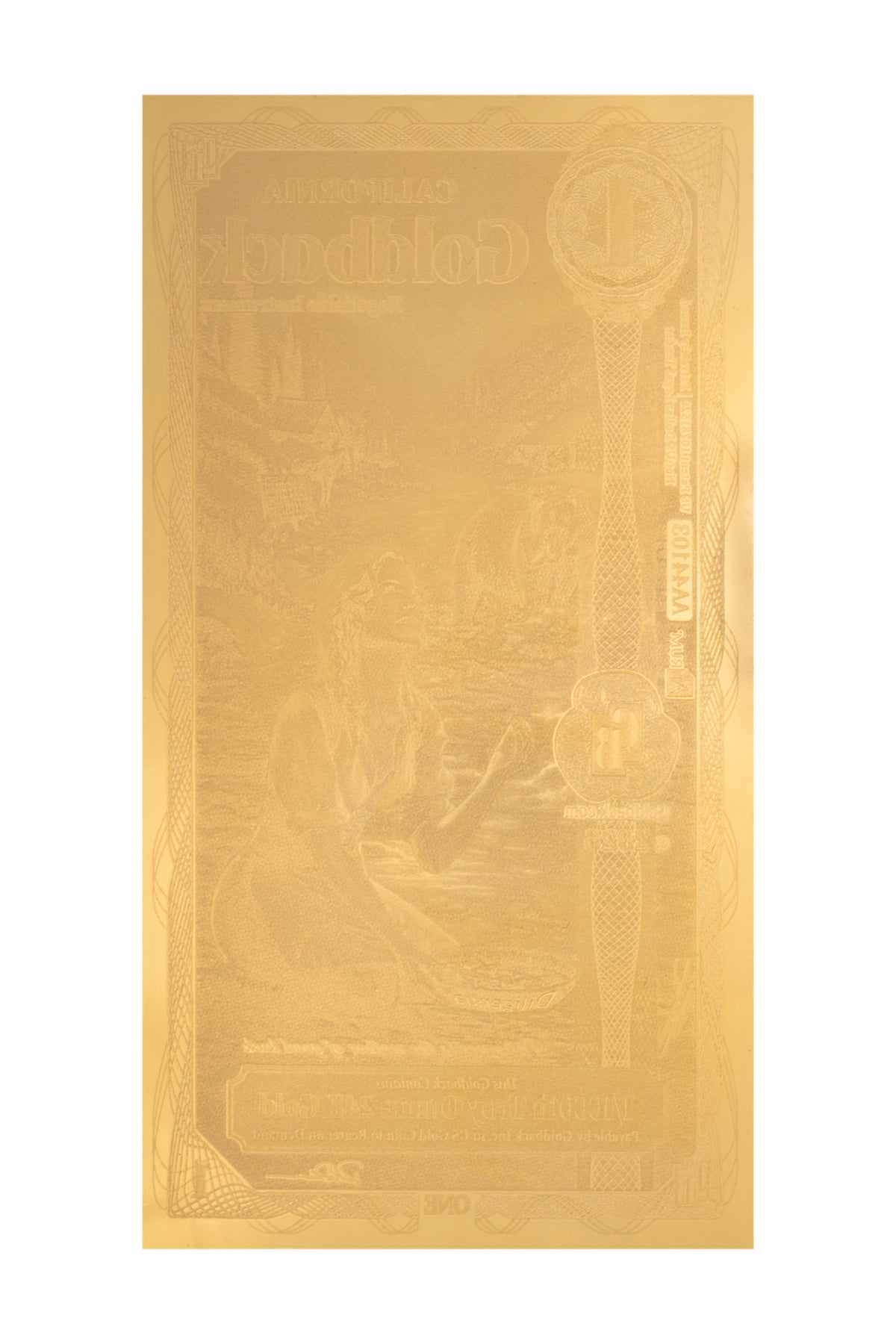 1 California Goldback Gold Note — .9999 Fine 24k Gold Goldback