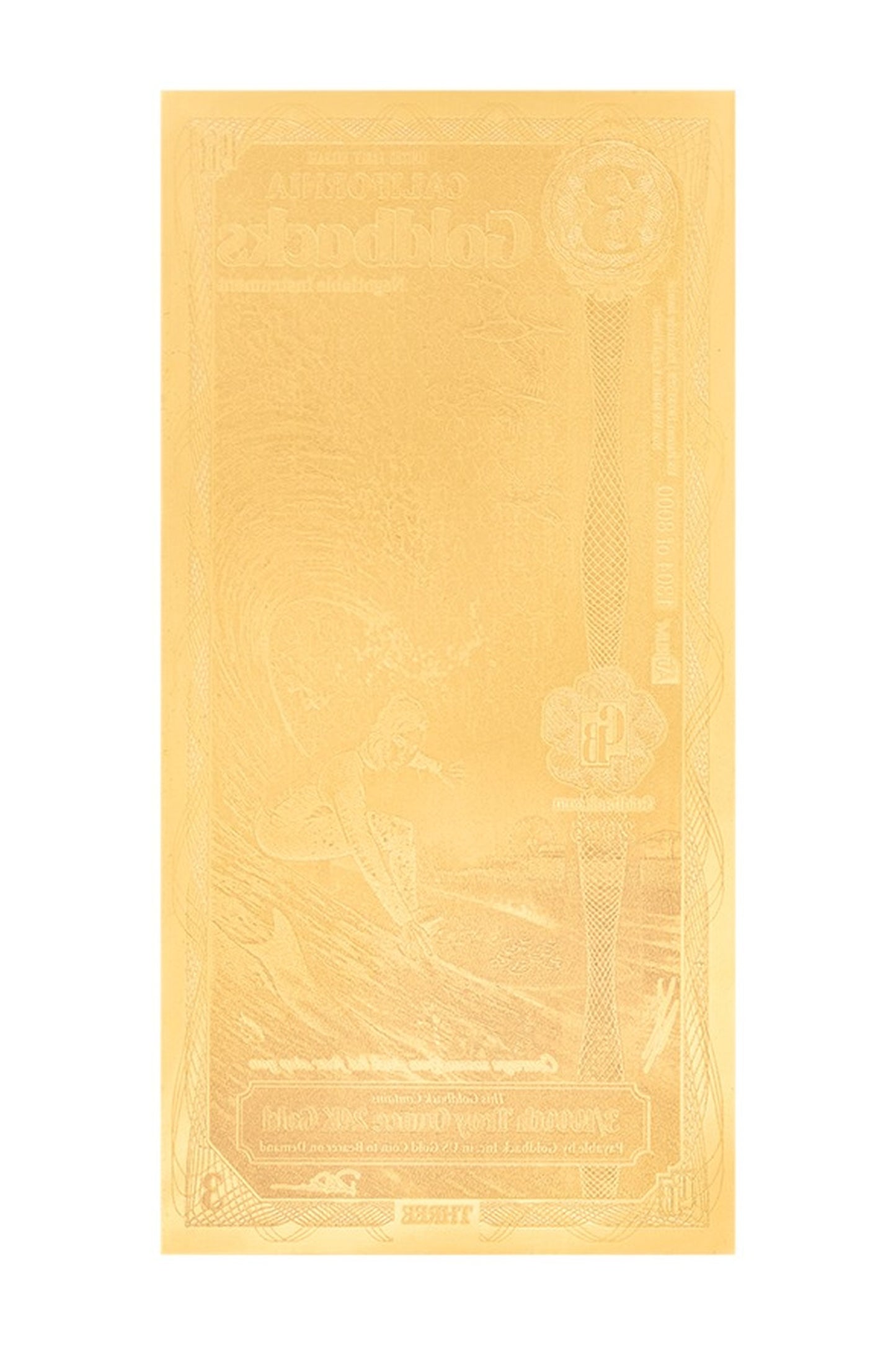 California LER 3 Goldback — reverse