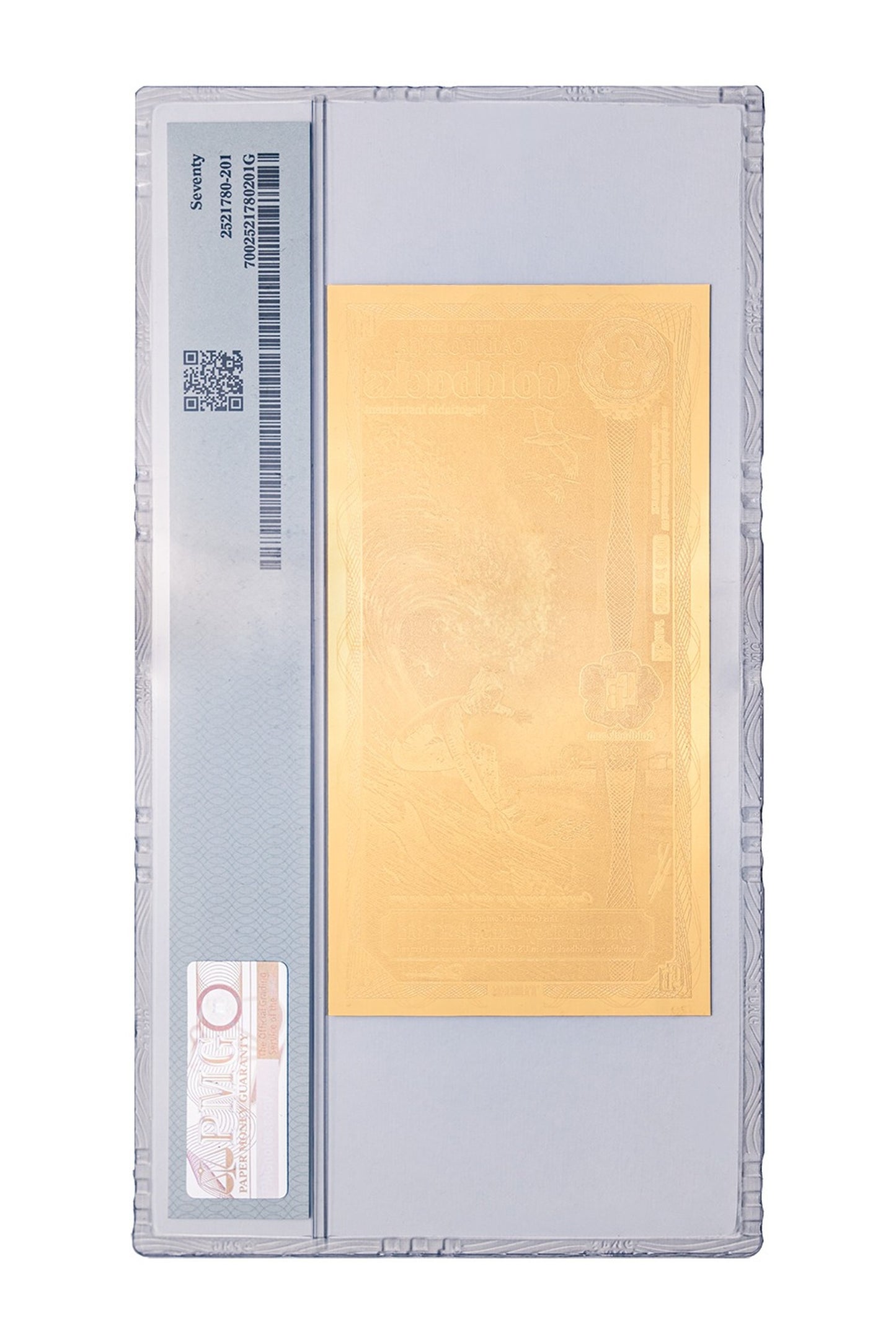 California LER 3 Goldback — PMG graded slab, back