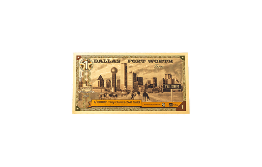 Dallas 1/1000th Troy OZ 24KT Gold (1)