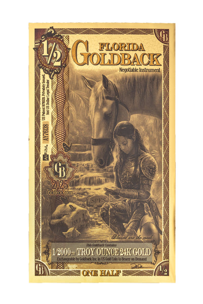 ½ Florida Goldback Gold Note