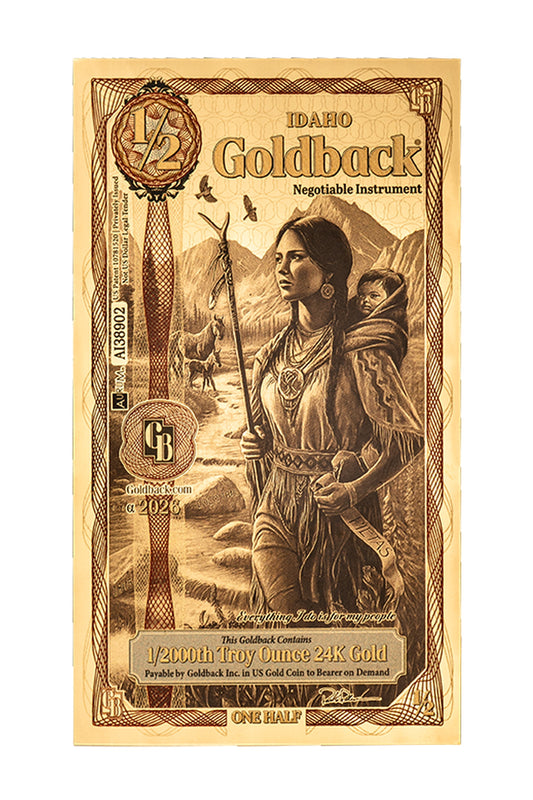 ½ Idaho Goldback Gold Note
