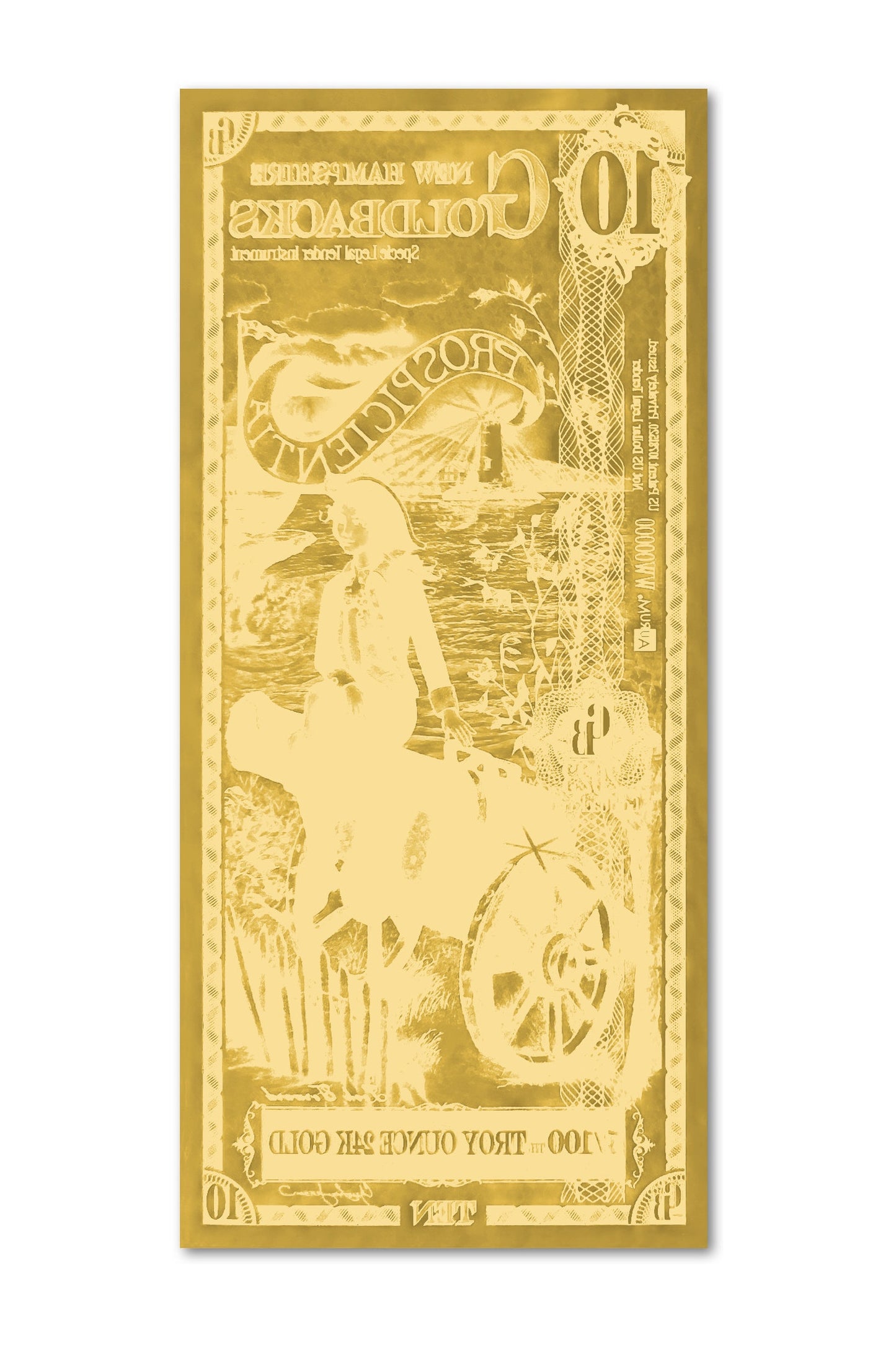 New Hampshire 1/100 Troy OZ oro de 24 quilates (10)