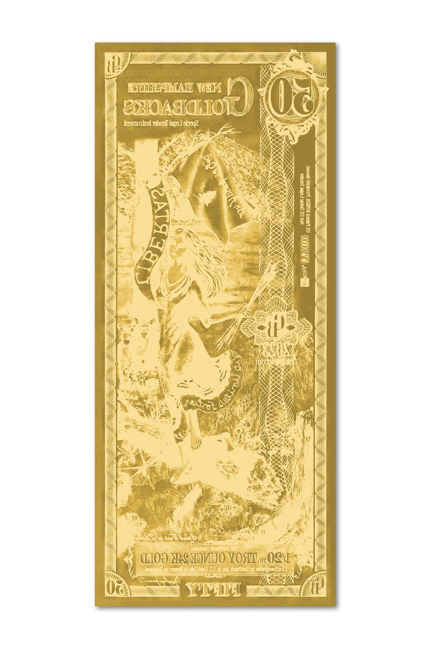 New Hampshire 1/20 Troy OZ oro de 24 quilates (50) 