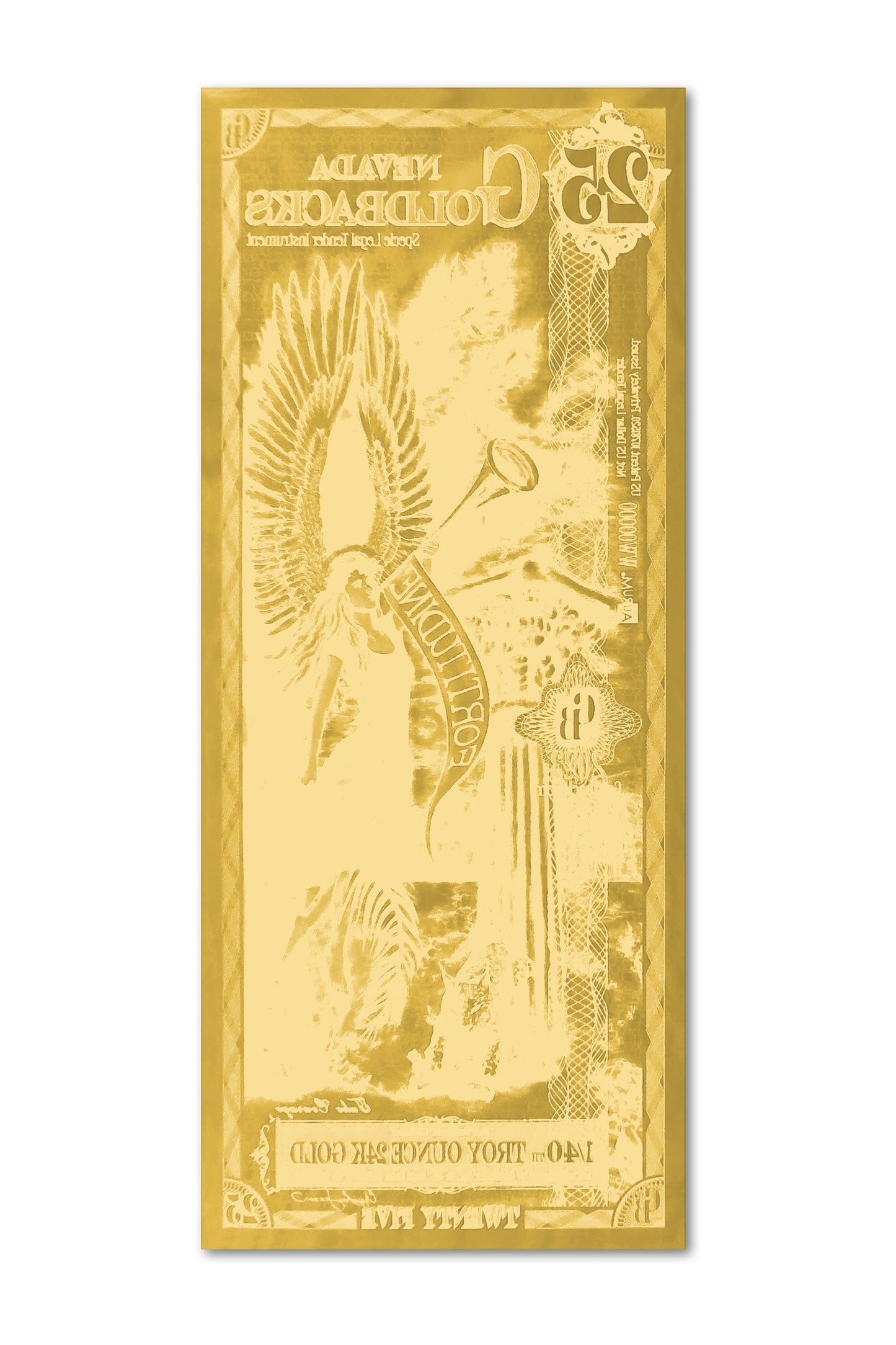 25 Nevada Goldback Gold Note — .9999 Fine 24k Gold Goldback