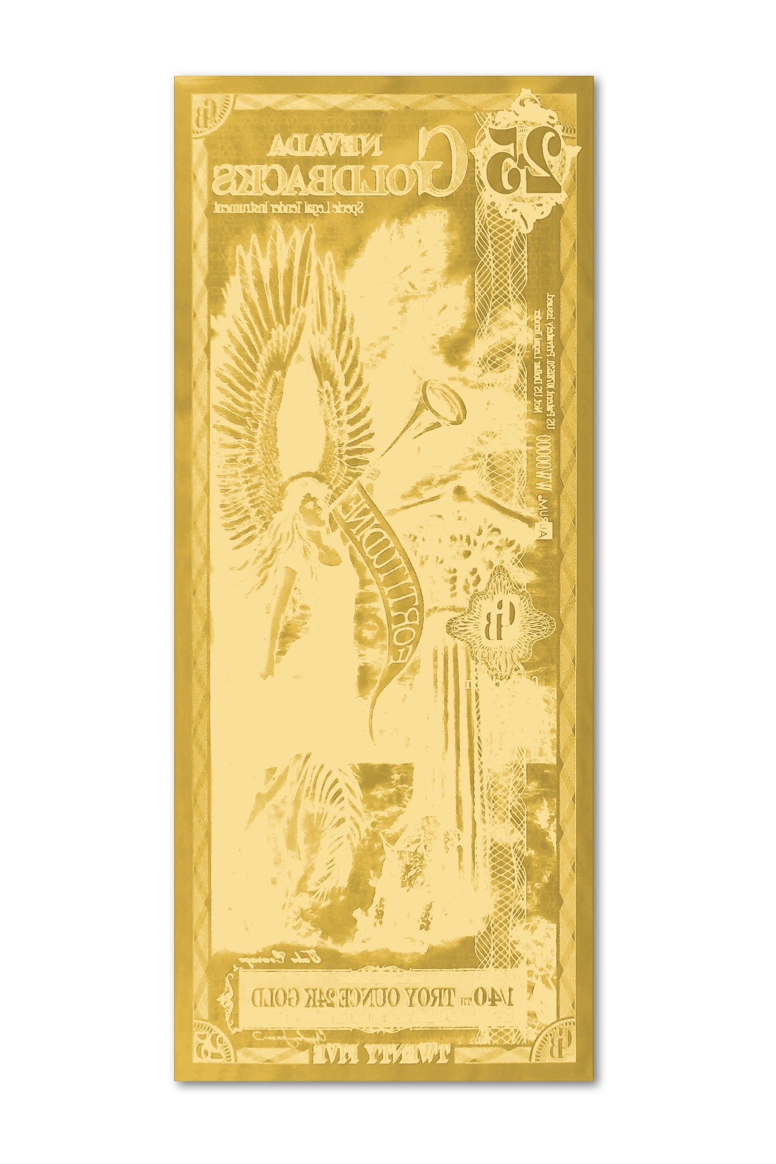 25 Nevada Goldback Gold Note — .9999 Fine 24k Gold Goldback