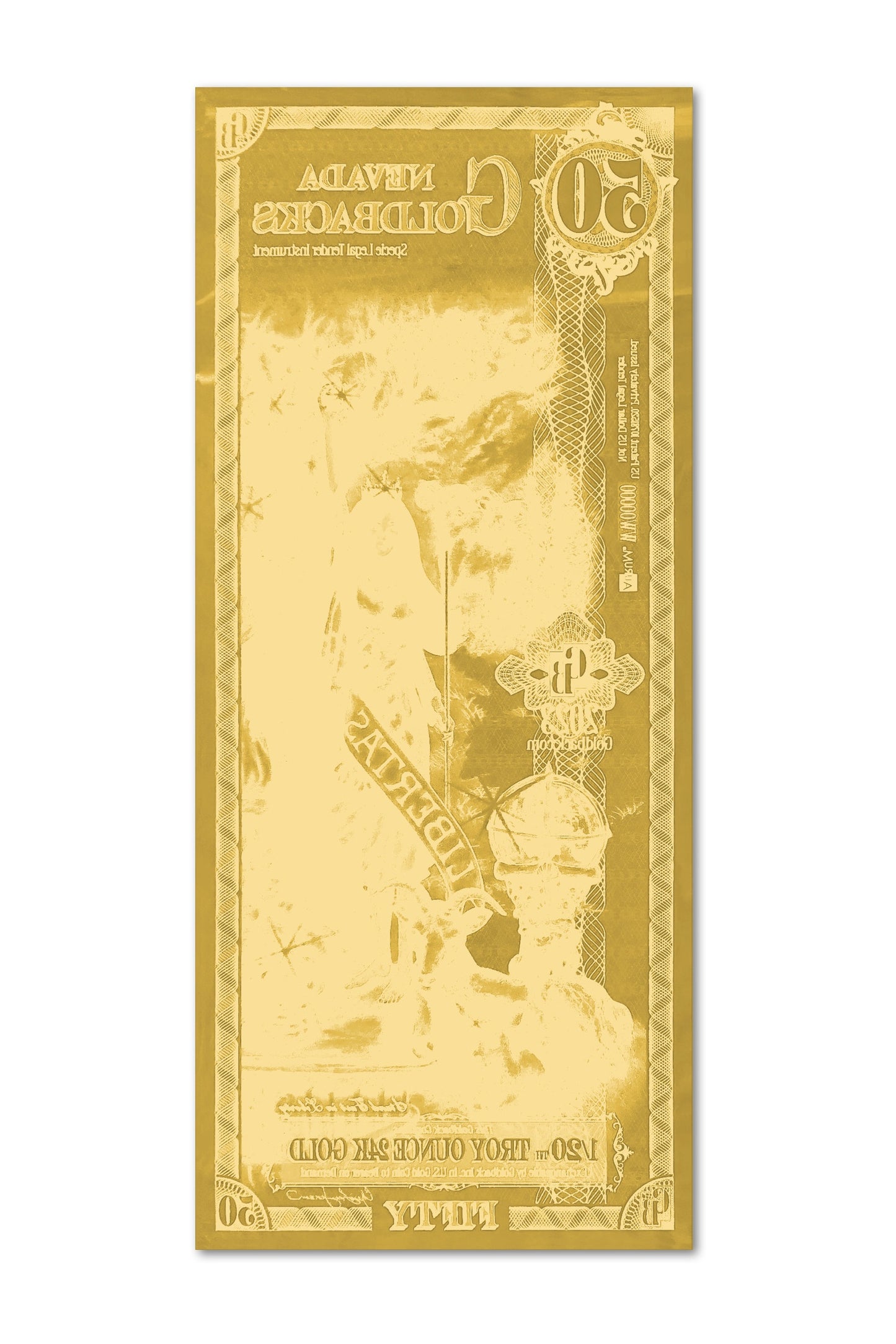 50 Nevada Goldback Gold Note — .9999 Fine 24k Gold Goldback