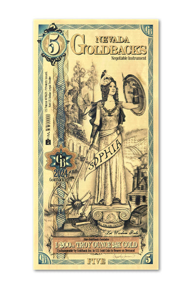 Nevada 1/200 Troy OZ oro de 24 quilates (5) 