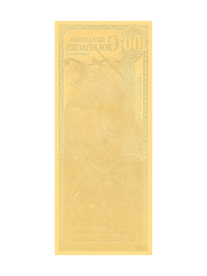 Oklahoma 1/10th Troy OZ 24KT Gold (100) 2025