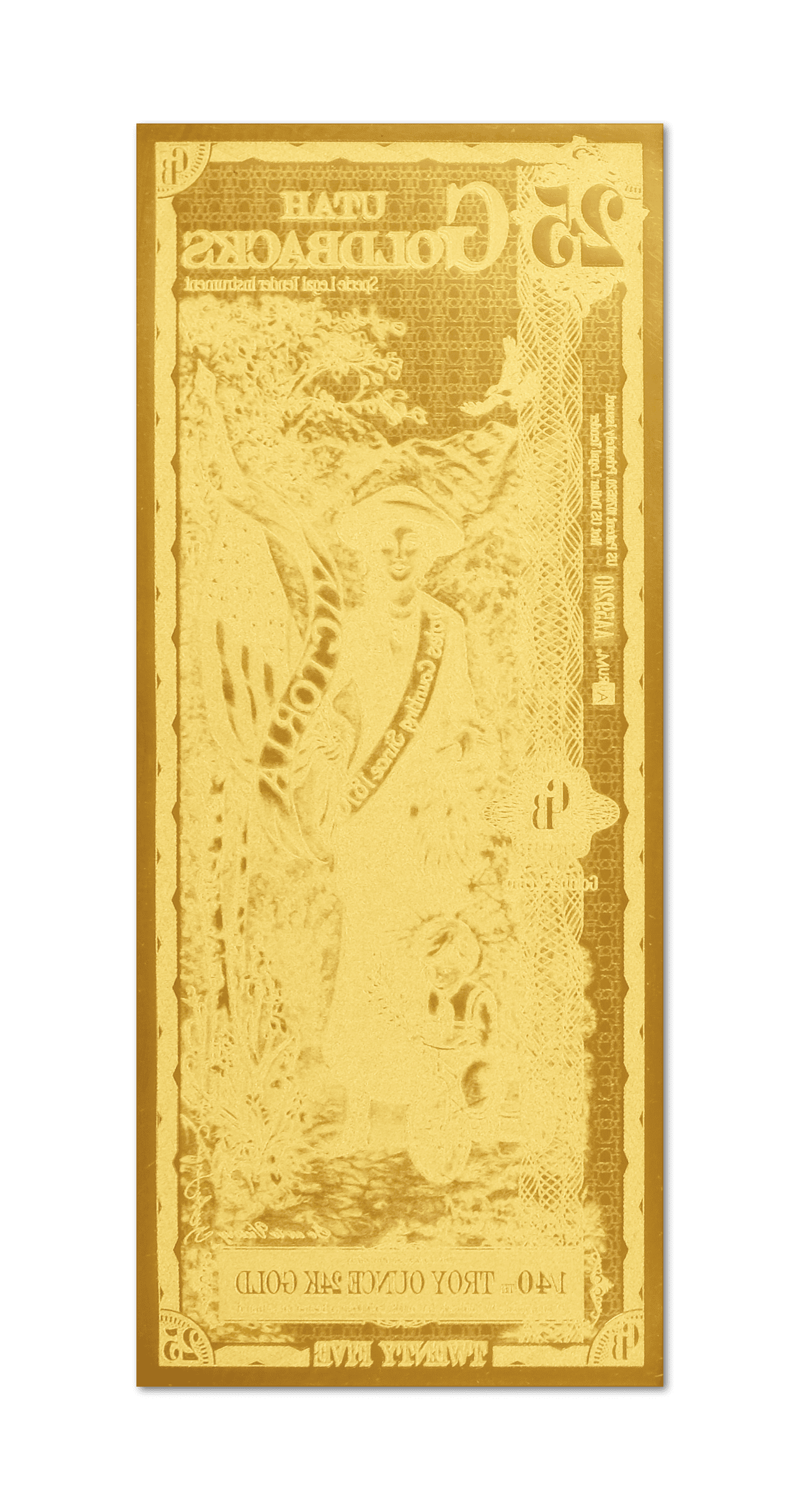 Utah 1/40 Troy OZ oro de 24 quilates (25) 