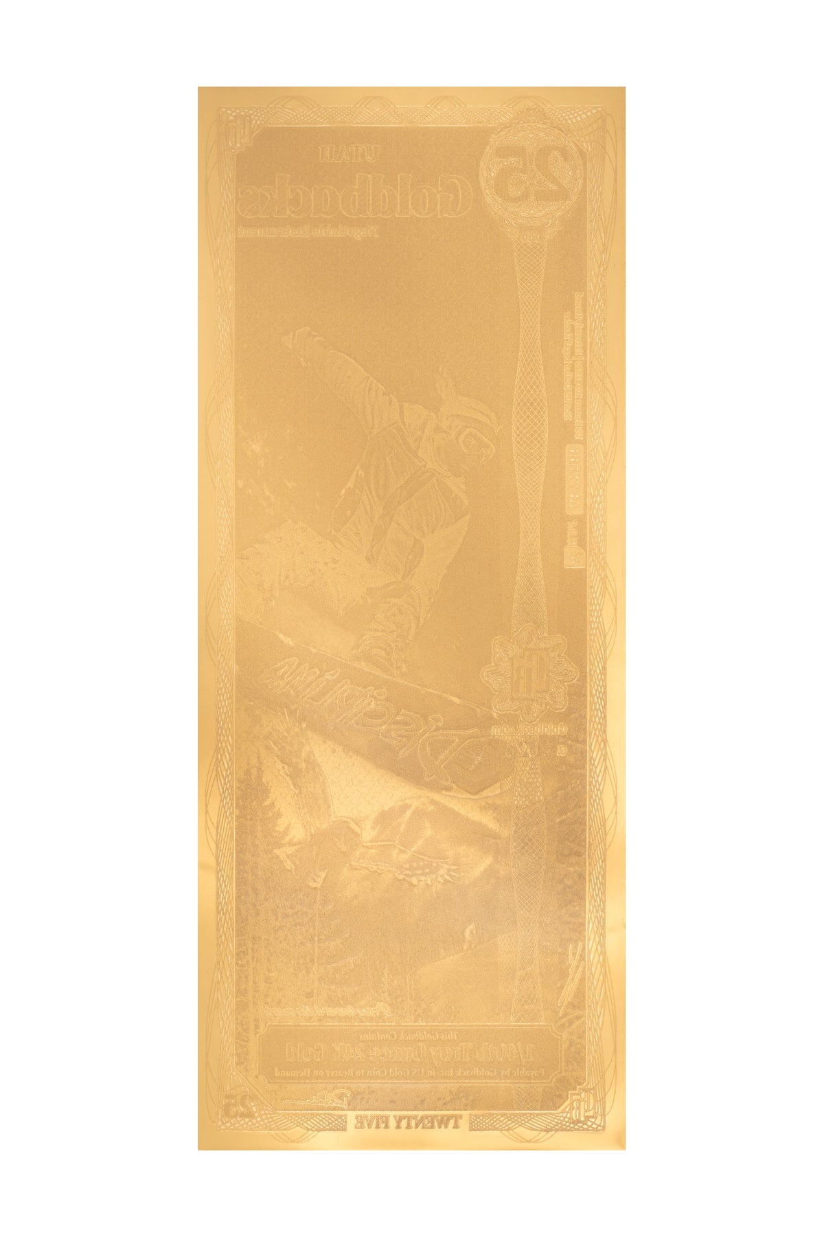 25 Utah Goldback Gold Note (2026 Alpha) — 24k Gold Goldback