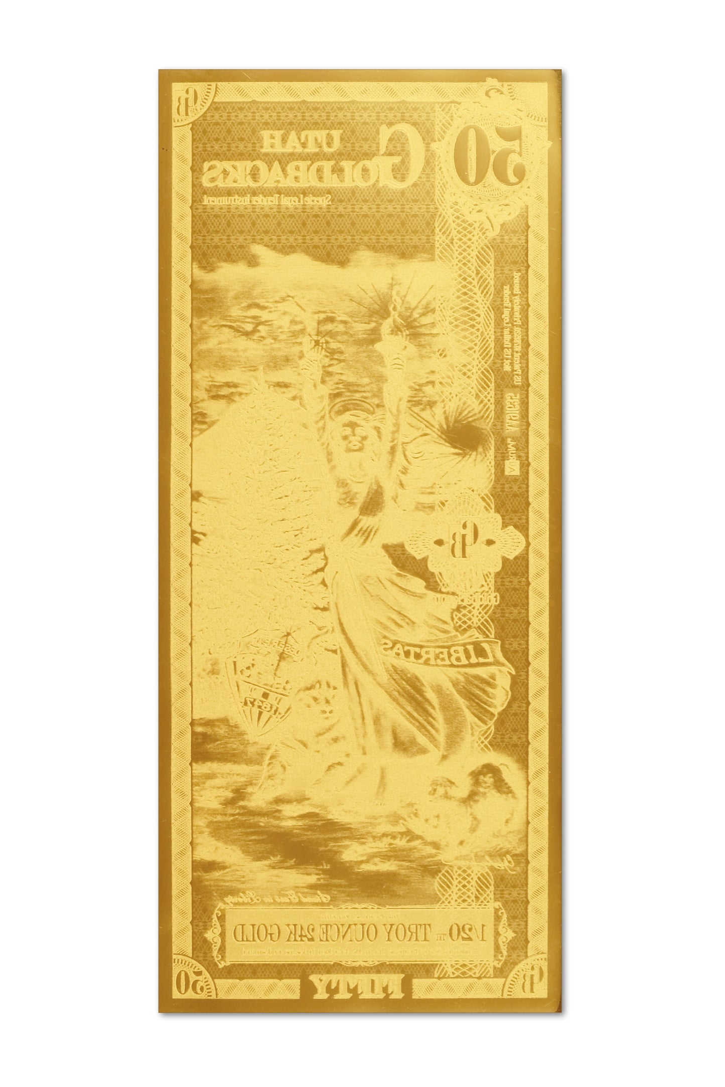 50 Utah Goldback Gold Note