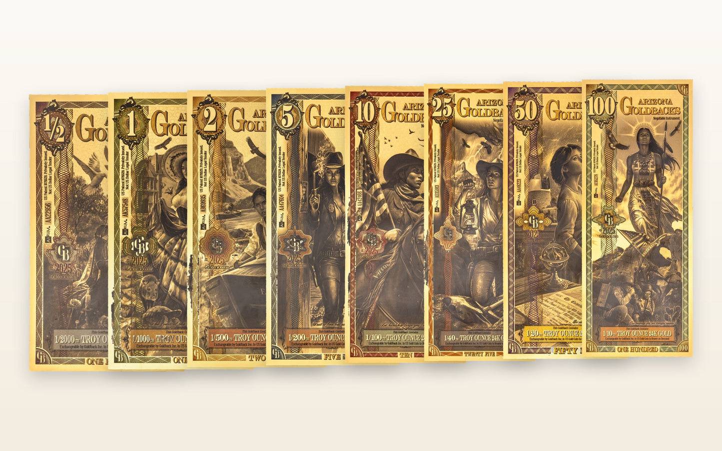 Arizona Complete Set — complete Goldback set