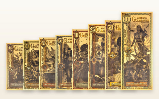 Arizona Complete Set — ½ through 100 Goldbacks