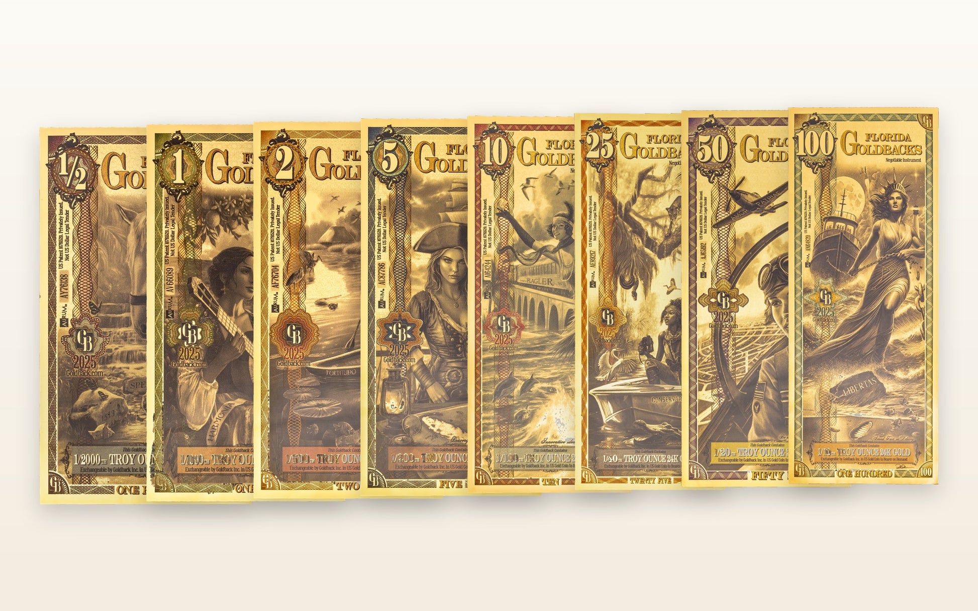 Florida Complete Set — complete Goldback set