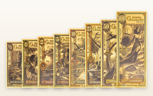 Florida Complete Set — ½ through 100 Goldbacks